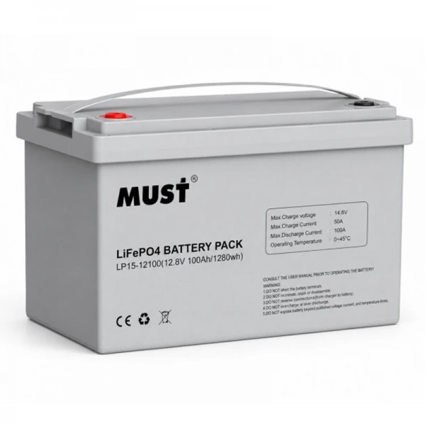 Аккумуляторная батарея LiFePO4 MUST LP15-12100 (12,8V 100 А) — изображение 3