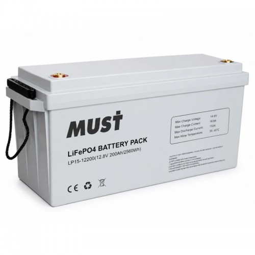 Аккумуляторная батарея LiFePO4 MUST LP15-12200 (12,8V 200 А)