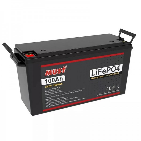 Аккумуляторная батарея LiFePO4 MUST LP15-24100 (25,6V 100 А) — изображение 3